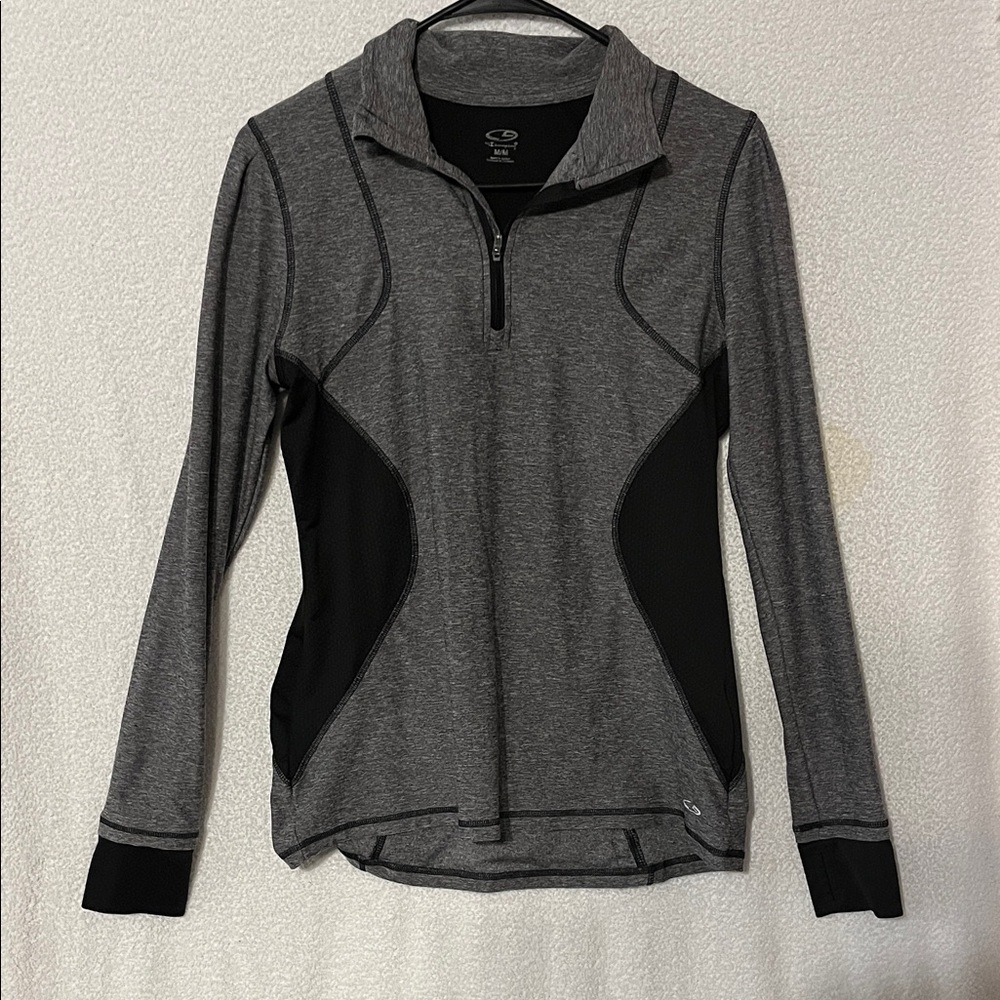 Champion Gray and Black Women's Sweatshirt